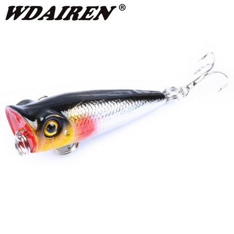 1 pièces Topwater Popper leurre de pêche 5cm 4.5g flottant nageur Wobblers artificiel dur faux appât basse brochet appâts Isca attirail ► Photo 1/6