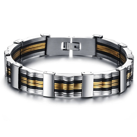 Bracelet en acier inoxydable pour homme, titane, Simple et élégant, accessoire individuel, breloque de générosité ► Photo 1/4