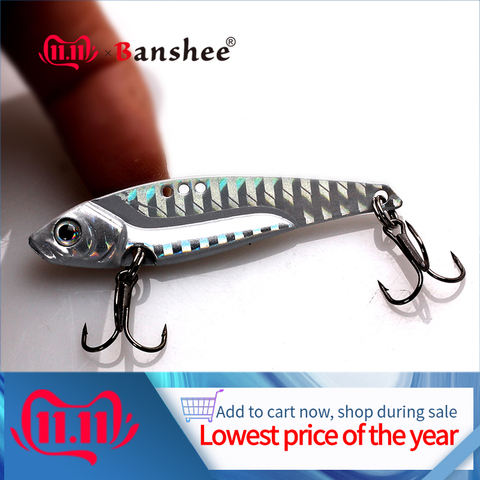 Banshee 60mm 12g Leurre Vibrant métal Vib Cuillere Wobblers blade ertail Vib Leurre de pêche cuillère lourde leurres appât dur artificiel fishing lure leurre peche leurre brochet leurre peche mer cuillere peche leurre ► Photo 1/6