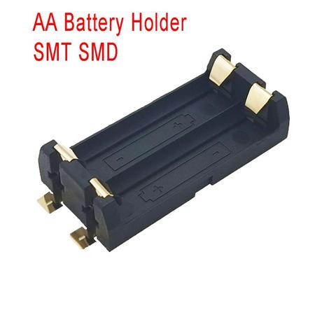 Haute qualité 2 AA plaqué or SMT SMD AA support de batterie boîte de batterie ► Photo 1/3