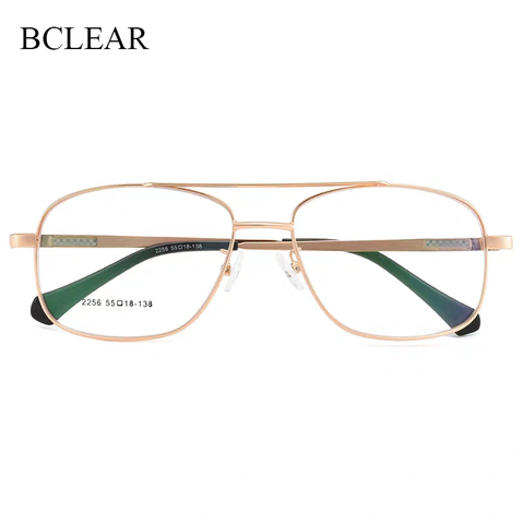 BCLEAR-lunettes de lunettes à grande monture rétro pour hommes, à Double pont, style rétro, monture 2022, tendance lunettes pour homme ► Photo 1/6