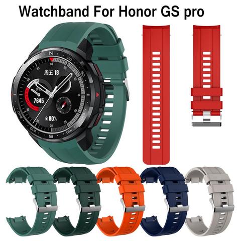 Bracelets de montre en Silicone pour Honor GS pro montre intelligente Sport nouveau bracelet de remplacement de sangle pour Honor GS pro accessoires réglables ► Photo 1/6
