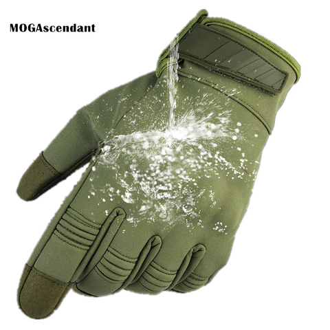 Gants de Combat militaires étanches à écran tactile pour hommes, gants tactiques de l'armée, Camouflage, gants de doigts complets pour Paintball ► Photo 1/6