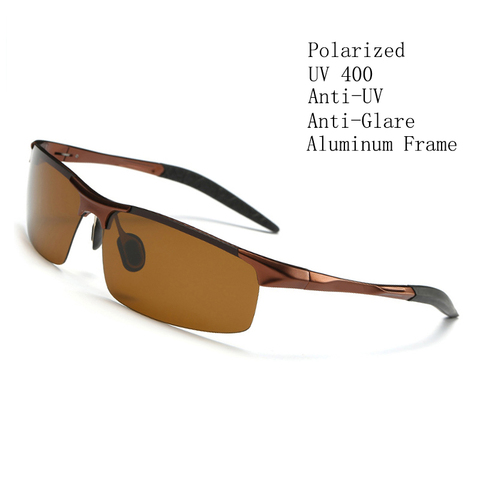 AORON – lunettes de soleil polarisées pour hommes, classiques, sport, conduite, luxe, monture en aluminium, UV400 ► Photo 1/6