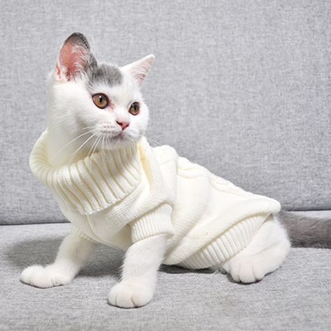 Dog Cat Sweater Winter Warm Cotton Cat Clothes Knitted Puppy Sweater Kitten Vest For Small Cats Dogs Chihuahua Pet Supplies ► Photo 1/6