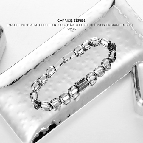 REAMOR-Bracelet de luxe liberté, pour hommes et femmes, en acier inoxydable, détachable, pierre naturelle, en Zircon, en hématite, bijoux tendance, Bracelets à faire soi-même ► Photo 1/6