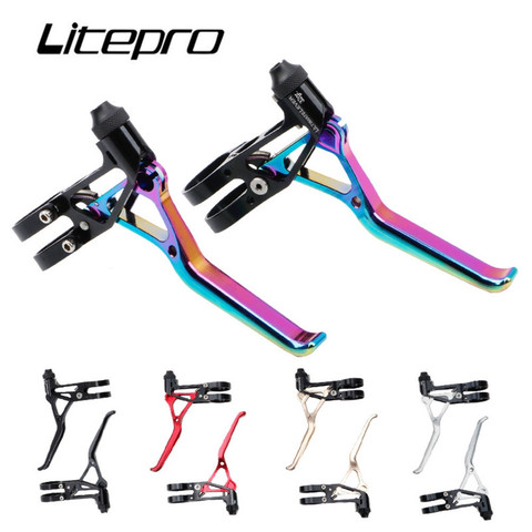 Litepro BMX vélo ultraléger CNC 64g levier de frein vélo pliant pour Brompton 14/16/20 pouces V leviers de frein poignée pièces ► Photo 1/6