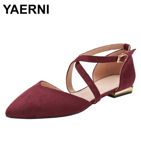 YAERNI – chaussures Mary Jane à bout pointu pour femmes, plates, de luxe, de styliste, Harajuku, 2022 ► Photo 1/6