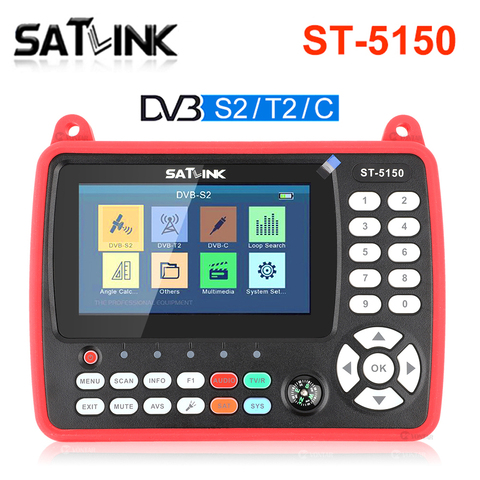 ST-5150 Satellite d'origine SATLINK DVB-S2/T2/C combiné HD Satellite mètre H.265 HEVC MPEG-4 QPSK 8PSK 16APSK 4.3 pouces TFT LCD écran ► Photo 1/6