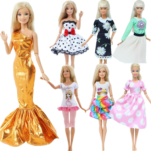 Robe de poupée faite à la main pour poupée Barbie datant princesse robe courte jupe pantalon quotidien hauts accessoires de vêtements de poupée de mode 12'' ► Photo 1/6