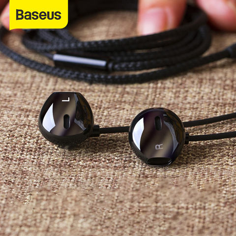 Écouteurs intra-auriculaires stéréo Baseus 6D avec contrôle filaire écouteurs sonores pour écouteurs 3.5mm ► Photo 1/6