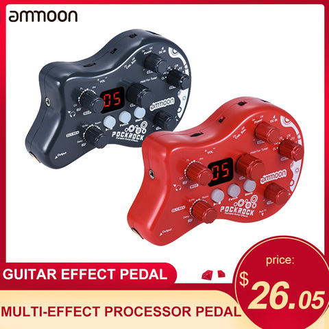 Ammoon guitare pédale PockRock Portable guitare effet pédale guitare multi-effet processeur pédale effet guitare électrique accessoires ► Photo 1/6