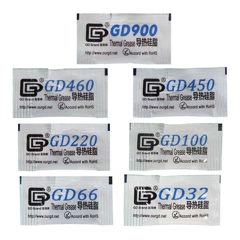 Poids Net 0.5 gramme 30 pièces par Lot Mini sac emballage GD marque série GD900 graisse thermique CPU pâte dissipateur thermique composé MB05 ► Photo 1/6