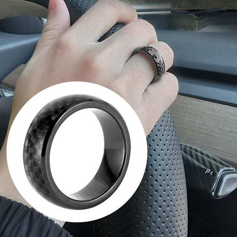 Porte-clés intelligent de voiture en Fiber de carbone, adapté à Tesla modèle 3 / X / S/Y, neuf ► Photo 1/6