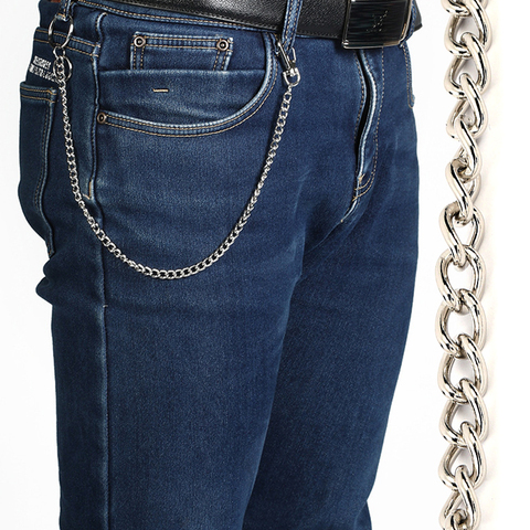 Ceinture portefeuille en métal de 38cm/15 pouces, chaîne Rock Punk pantalon Hipster pantalon Jean, porte-clés anneau, bijoux hip hop ► Photo 1/6