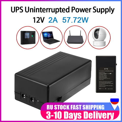 Alimentation électrique de sécurité 12V 2A 57.72W, alimentation de secours ininterrompue UPS, Mini batterie pour appareil photo routeur, livraison rapide ► Photo 1/6