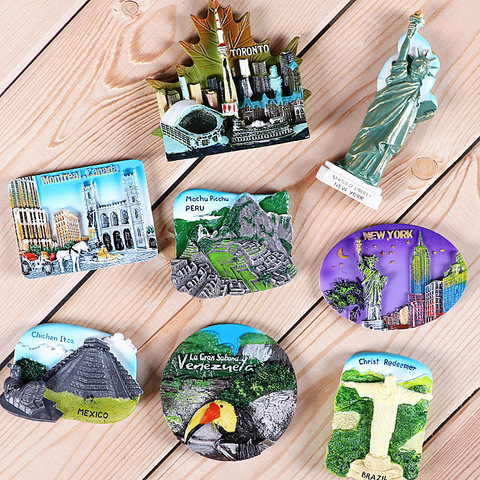 3d fridge magnet Refrigerator sticker America Peru Canada Venezuela Brazil Mexico sending collection gift World tourism souvenir ► Photo 1/6