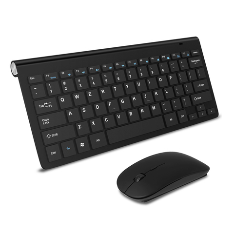 Clavier et souris sans fil 2.4G USB Mini clavier souris Combos clavier ergonomique silencieux avec jeu de souris pour PC portable TV ► Photo 1/6