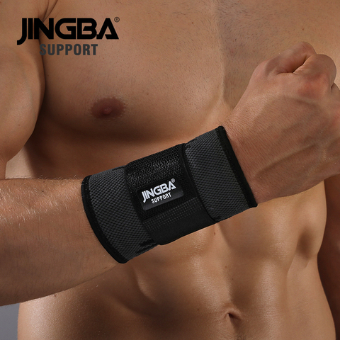 JINGBA-SUPPORT de poignet en Nylon, 1 pièce, Support de poignet pour Fitness, équipement de protection, orthèse de Badminton pour Tennis pour hommes ► Photo 1/6