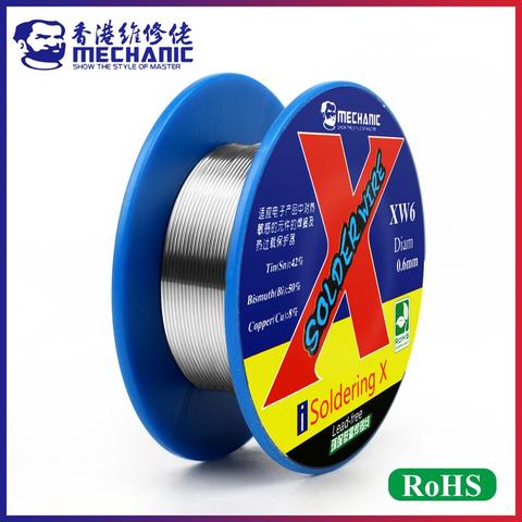 Fil à souder mécanique haute pureté 50g 0.5/0.6mm, noyau de colophane sans plomb, 138 ℃, véritable Point de fusion bas, Flux Sn 42%/Bi 50%/Cu 8% ► Photo 1/6