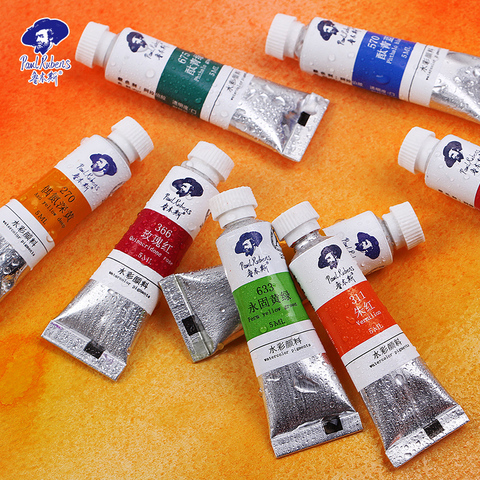 Paul Rubens 5ml 40 couleurs aquarelle peintures Tube peint à la main peinture à l'eau Pigment pour débutant dessin Art fournitures cadeau ► Photo 1/6