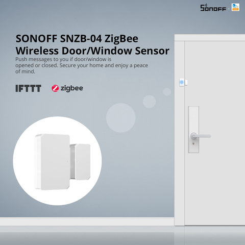 SONOFF – détecteur d'ouverture/fermeture de porte/fenêtre sans fil ZigBee, activation/désactivation, Notification d'alerte via l'application eWeLink, sécurité de la maison intelligente, SNZB-04 ► Photo 1/6