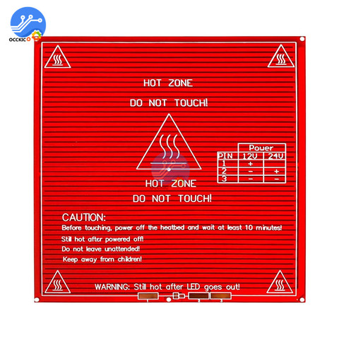 Lit chauffant pour imprimante 3D MK2B, plaque chauffante améliorée, lit chauffant, PCB, 12V 24V, 214x214x1.6MM, accessoires de pièces ► Photo 1/5