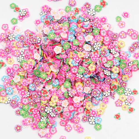 1000 pièces polymère argile fleur artisanat Flatback Scrapbooking pour embellissements ongles autocollants Art décoration bricolage accessoires 5mm ► Photo 1/4