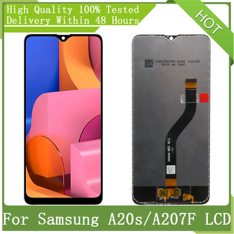 Ensemble écran tactile LCD Super AMOLED, 6.5 pouces, avec châssis, pour Samsung Galaxy A20s A207 A2070 SM-A207F ► Photo 1/6