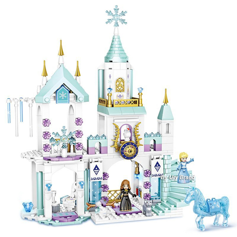 Amis série princesse aire de jeux de glace château maison ensemble films cheval bricolage bloc de construction jouets pour filles cadeaux créatifs pour enfants ► Photo 1/6