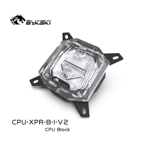 Bykski CPU-XPR-B-I-V2 bloc d'eau CPU 5V 3PIN pour INTEL LGA1150 1151 1155 1156 2011 X99 support Transparent GND refroidissement par eau ► Photo 1/6