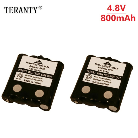 2 pièces/lot 4.8V 800MAH NI-MH batterie rechargeable pour Uniden BP-38 BP-40 BT-1013 BT-537 GMR FRS 2Way batterie Radio ► Photo 1/4