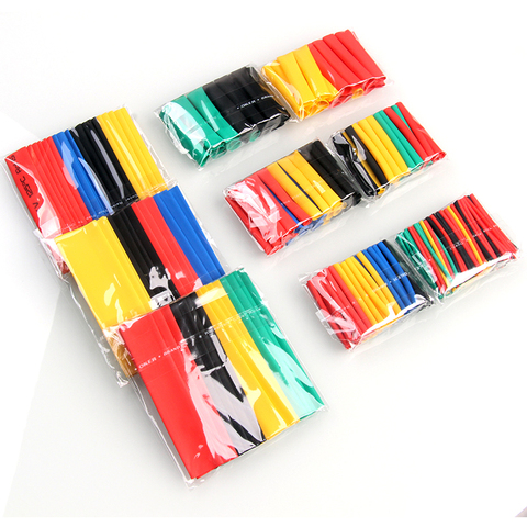 Ensemble de tubulures thermorétractables, 127/328/530 pièces, gaine de câbles électriques thermorétractables, multicolore 2:1 en polyoléfine ► Photo 1/6