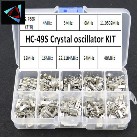 Hc-49s 10 types X20pcs Cristal Oscillateur électronique Kit résonateur en céramique quartz résonateur hc-49 DIP 32.768 4 8 12 16 24 48 MHZ ► Photo 1/1