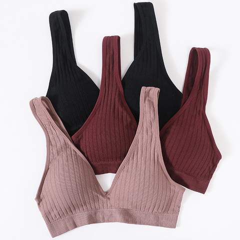 Soutien-gorge Push Up sans couture pour femmes, Lingerie Sexy, sous-vêtements dos nu, sans fil, décolleté en v profond, haut court ► Photo 1/6