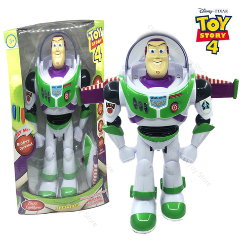 Disney véritable Juguete Toy Story 4 Buzz Lightyear musique/lumière avec ailes poupée figurine jouets pour enfants cadeau d'anniversaire A103 ► Photo 1/6