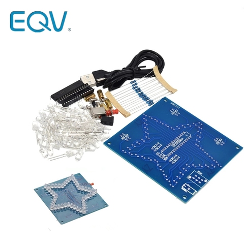 Bricolage Kit électronique étoile à cinq branches coloré éblouissement LED Module rvb lumière de l'eau 51 micro-ordinateur à puce unique pour Arduino ► Photo 1/6