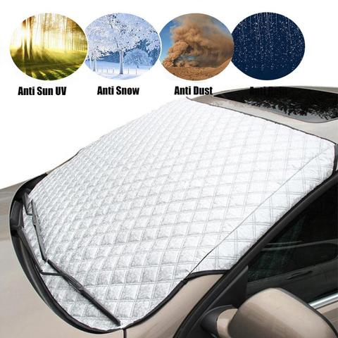 Pare-brise de voiture pare-soleil pare-poussière Automobiles pluie glace neige protecteur Anti chaleur fenêtre avant voiture SUV couverture Parasol Coche ► Photo 1/6