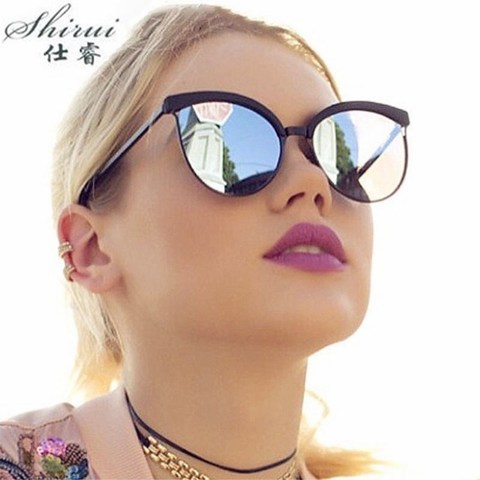 Lunettes De soleil UV400 pour femmes, De marque De styliste, revêtement miroir, Sexy œil De chat, bon marché, 2022 ► Photo 1/6