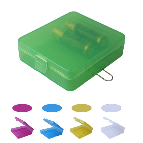 Boîte de stockage de batterie étui pour 4x18650 Batteries stocker boîtes support multi-couleur universel Transparent conteneur ► Photo 1/6