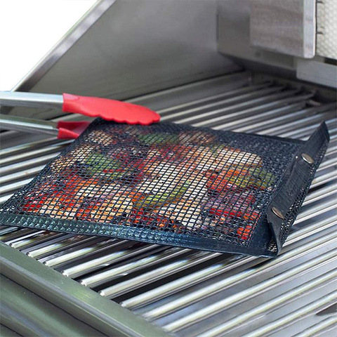 Réutilisable antiadhésif Barbecue Grill maille sac Barbecue cuisson tampon d'isolation en plein air pique-nique Camping BBQ cuisine outils ► Photo 1/6