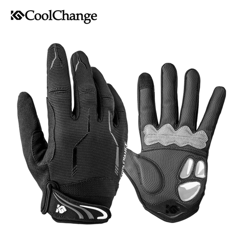 CoolChange – gants de cyclisme pour hommes et femmes, 10 couleurs, hiver, doigt complet avec coussin en GEL, antichocs, pour vtt ► Photo 1/6
