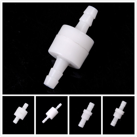 Clapet anti-retour en plastique monodirectionnel pour carburant, eau, liquide, 4mm/6mm/8mm/10mm/12mm, blanc, 1 pièce ► Photo 1/6