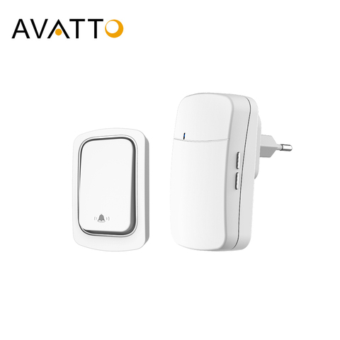 AVATTO – sonnette de porte sans fil, sans batterie, prise US EU UK, étanche IP68, sonnette de bienvenue pour maison connectée, sécurité ► Photo 1/6