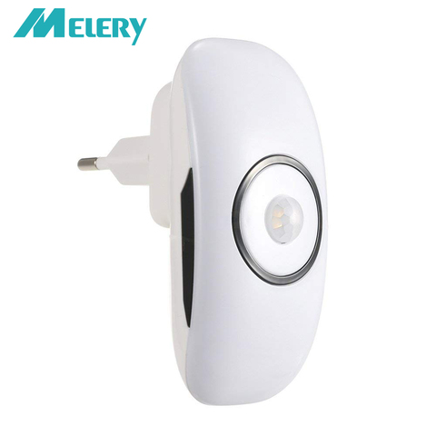 Veilleuse intelligente PIR capteur de mouvement contrôle blanc froid corps Induction Mini lampe Plug-In pour chambre salon escalier ► Photo 1/6