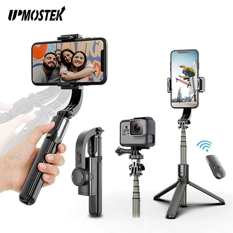 UPMOSTEK stabilisateur de cardan pour téléphone équilibre automatique Selfie bâton trépied avec télécommande Bluetooth pour Smartphone Gopro caméra ► Photo 1/6