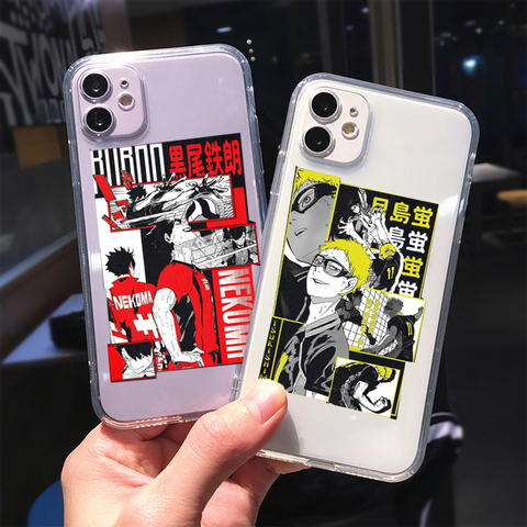 GYKZ Cool Japon Anime Oya Haikyuu Clair Pour iPhone 12 11 Pro XS MAX XR X SE20 7 8 6Plus Dessin Animé Housse de PROTECTION EN TPU Souple Fundas ► Photo 1/6