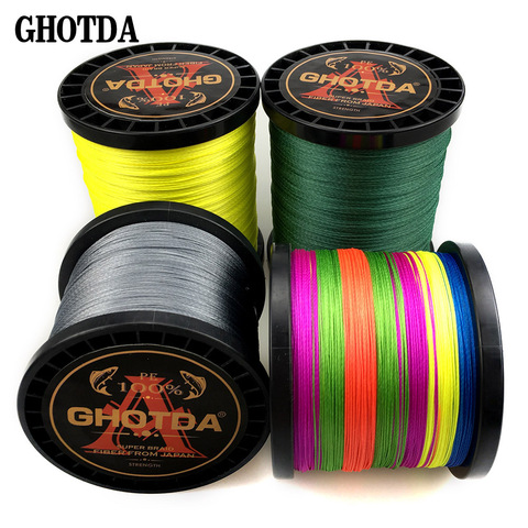 GHOTDA tressé ligne de pêche 0.4 #-12.0 #300M Multifilament PE 4/8/9 fils fils 0.11-0.70mm ► Photo 1/6