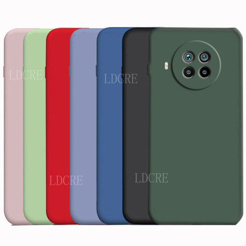 Pour couverture Mi 10T Lite étui pour mi 10T Lite Capas liquide TPU étui souple pour Redmi 9 9A 9C Note 8 T 9 Pro 9S Mi 10T Pro Lite Fundas ► Photo 1/6