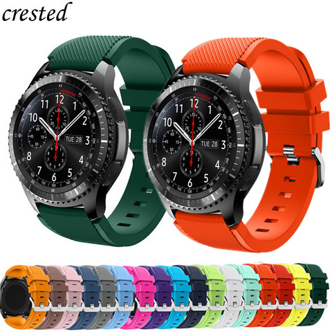 20mm/22mm bande pour Samsung Galaxy montre 3/46mm/42mm/actif 2/Gear S3 Frontier/S2 bracelet en Silicone Huawei montre GT/2/2E bracelet ► Photo 1/6